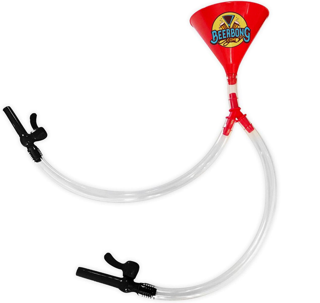Red Double Valve Beer Bong